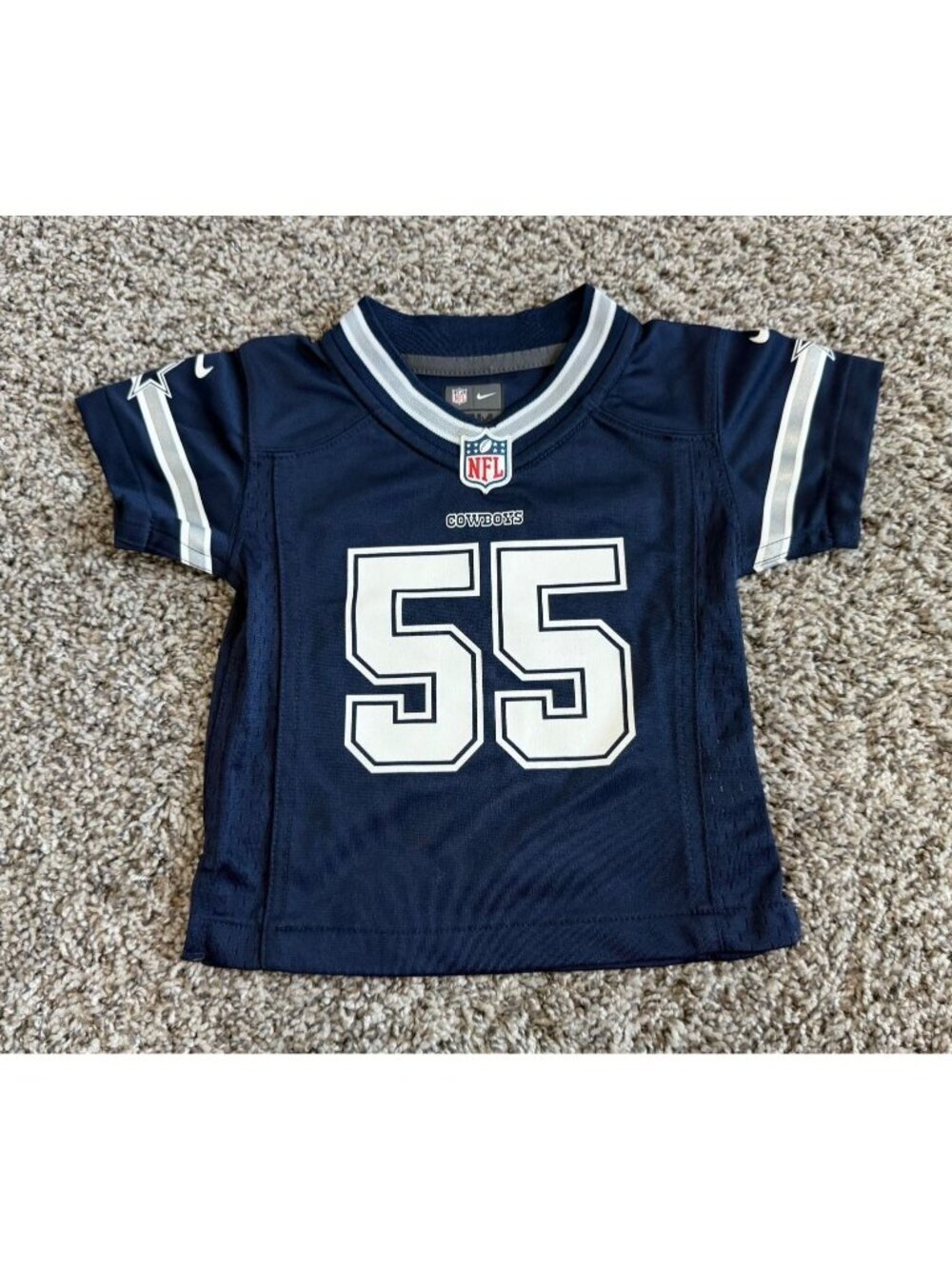 Nike NFL Dallas Cowboys Vander Esch Short Sleeve V-Neck T-Shirt Boy's Size 18M